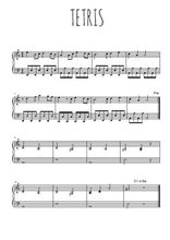 Téléchargez l'arrangement pour piano de la partition de jeu-video-tetris en PDF, niveau facile